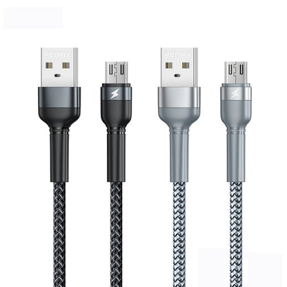 REMAX RC - 124m 1m 2.4A USB to Micro USB Aluminum Alloy Braid Fast Charging Data Cable, Micro USB - ORIWHIZ