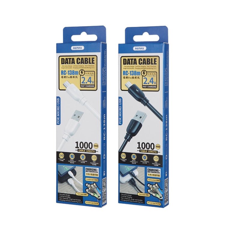 REMAX RC - 138m 2.4A USB to Micro USB Suji Pro Fast Charging Data Cable, Cable Length: 1m, Micro USB - ORIWHIZ