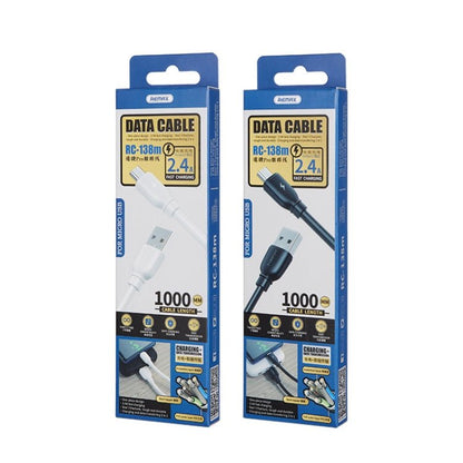 REMAX RC - 138m 2.4A USB to Micro USB Suji Pro Fast Charging Data Cable, Cable Length: 1m, Micro USB - ORIWHIZ