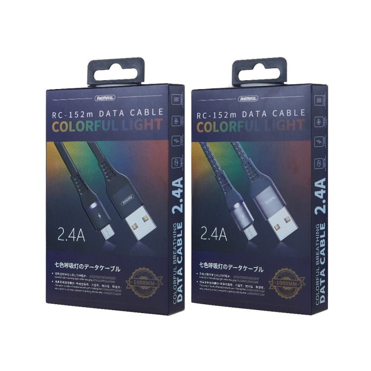 REMAX RC - 152M 1m 2.4A USB to Micro USB Colorful Breathing Data Cable, Micro USB - ORIWHIZ