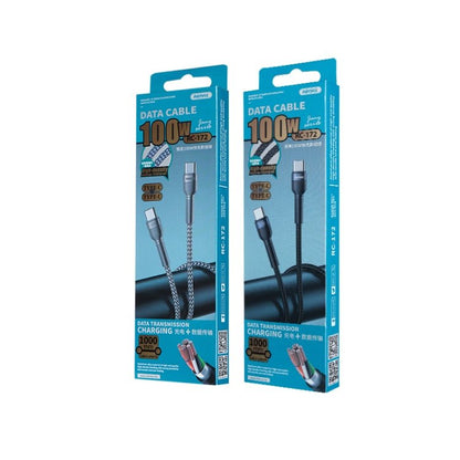 REMAX RC - 172 Jany Series 1m PD100W Type - C to USB - C / Type - C Aluminum Alloy Braid Fast Charging Data Cable, Type - C to USB - C / Type - C - ORIWHIZ