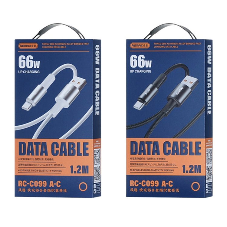 REMAX RC - C100 1.2m 30W Type - C to Type - C Fast Charging Braided Data Cable, Type - C to Type - C - ORIWHIZ