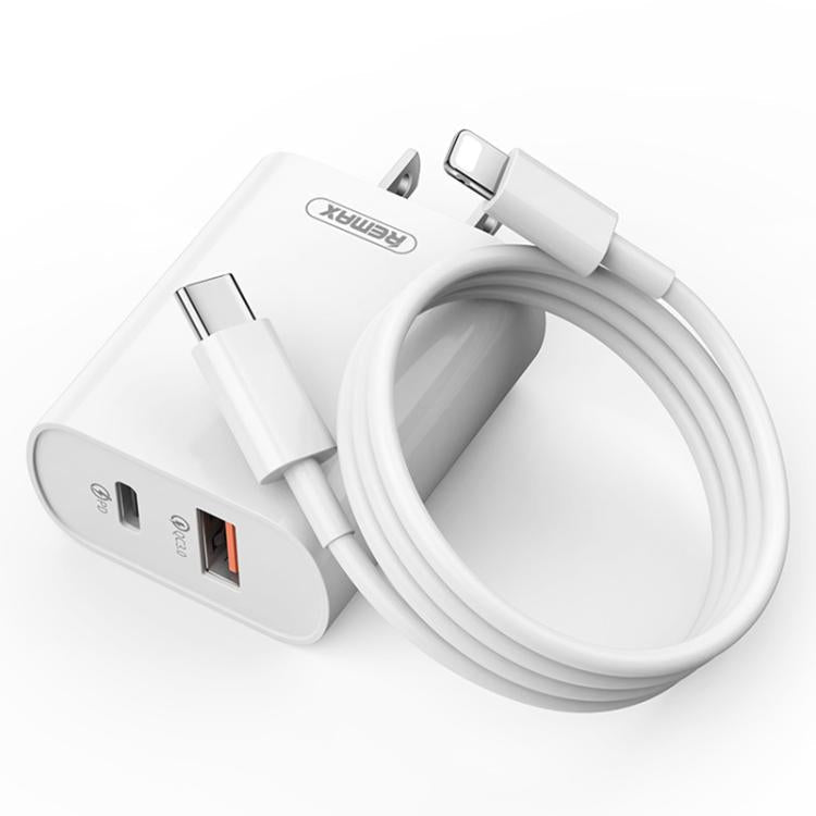 REMAX RP - U37 18W QC+PD Fast Charger With 1m Type - C to 8 Pin Cable, US Plug, EU Plug - ORIWHIZ