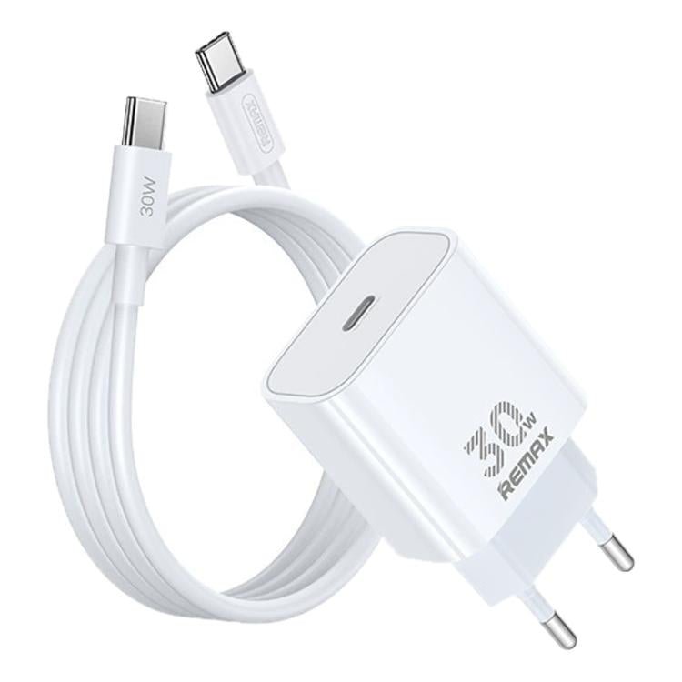REMAX RP - U71 30W Type - C All - compatible GaN Charger with Data Cable, EU Plug, UK Plug - ORIWHIZ