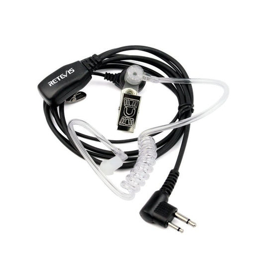 RETEVIS C9025 M 2 Pin PTT Air guide Noise Reduction Covert Acoustic Tube Earphone Microphone, C9025 - ORIWHIZConsumer ElectronicsRETEVISWalkie Talkie