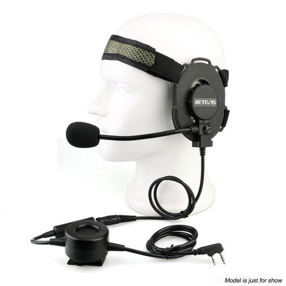 RETEVIS EH060K 2 Pin PPT Waterproof Tactical Military Headphone Microphone, EH060K - ORIWHIZConsumer ElectronicsRETEVISWalkie Talkie