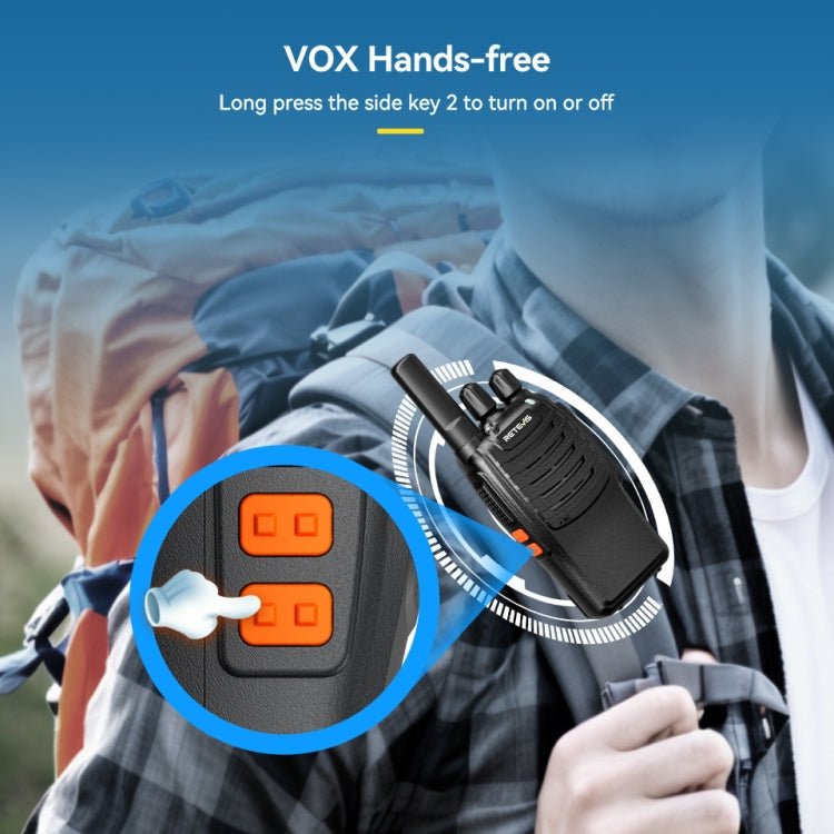 RETEVIS H777 16 Channels Compact Portable Handheld Walkie Talkie With Charging Base, PMR, FRS, 1pair PMR, 1pair FRS - ORIWHIZConsumer ElectronicsHandheld Walkie TalkieRETEVIS