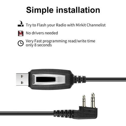 RETEVIS J9110P Dedicated USB Programming Cable for RT3S Series EDA0014386 / EDA0014407, J9110P - ORIWHIZConsumer ElectronicsRETEVISWalkie Talkie
