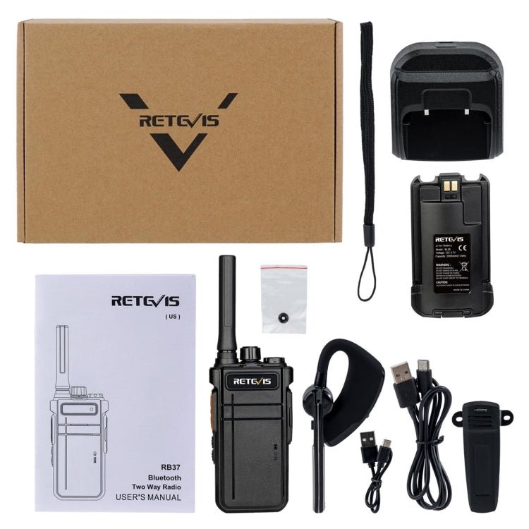 RETEVIS RB37 US Frequency 462.5625 - 467.7125MHz 22CHS FRS License - free Two Way Radio Handheld Bluetooth Walkie Talkie, RB37 - ORIWHIZConsumer ElectronicsHandheld Walkie TalkieRETEVIS
