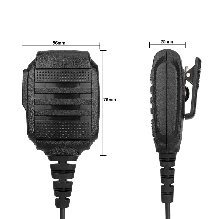 RETEVIS RS - 114 IP54 Waterproof 2 Pin Speaker Microphone for H777/RT21/RT27, RS - 114 - ORIWHIZConsumer ElectronicsRETEVISWalkie Talkie
