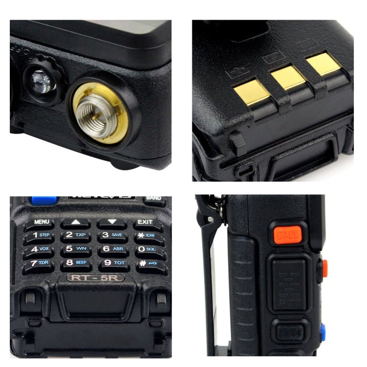 RETEVIS RT - 5R 400 - 520MHz + 136 - 174MHz 128CHS USB Two - segment Handheld Walkie Talkie, USB, EU Plug, UK Plug - ORIWHIZConsumer ElectronicsHandheld Walkie TalkieRETEVIS