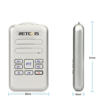 RETEVIS RT20 2W 400 - 470MHz 16CHS Mini FM Radio Two Way Radio Walkie Talkie,, RT20,US Plug, RT20,EU Plug - ORIWHIZConsumer ElectronicsHandheld Walkie TalkieRETEVIS