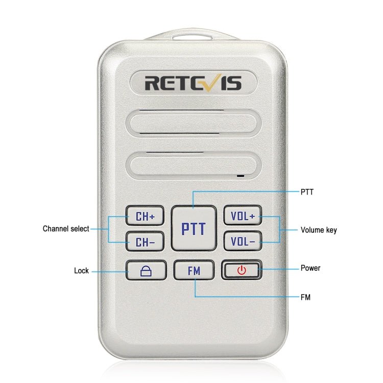 RETEVIS RT20 2W 400 - 470MHz 16CHS Mini FM Radio Two Way Radio Walkie Talkie,, RT20,US Plug, RT20,EU Plug - ORIWHIZConsumer ElectronicsHandheld Walkie TalkieRETEVIS