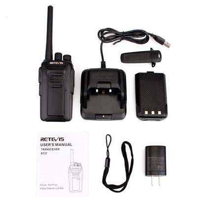 RETEVIS RT27 2W US Frequency 462.5500MHz - 467.7125MHz 22CHS FRS Two Way Radio Handheld Walkie Talkie, US Plug, RT27, US Plug - ORIWHIZConsumer ElectronicsHandheld Walkie TalkieRETEVIS