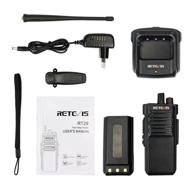 RETEVIS RT29 10W UHF 400 - 480MHz 16CHS Two Way Radio Handheld Walkie Talkie,, RT29,EU Plug, RT29,US Plug - ORIWHIZConsumer ElectronicsHandheld Walkie TalkieRETEVIS