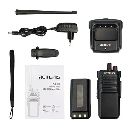 RETEVIS RT29 10W UHF 400 - 480MHz 16CHS Two Way Radio Handheld Walkie Talkie,, RT29,EU Plug, RT29,US Plug - ORIWHIZConsumer ElectronicsHandheld Walkie TalkieRETEVIS