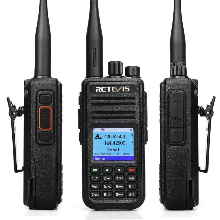RETEVIS RT3S 136 - 174MHz + 400 - 480MHz 3000CH Handheld DMR Digital Two Way Radio Walkie Talkie, GPS Version, RT3S, GPS Version - ORIWHIZConsumer ElectronicsHandheld Walkie TalkieRETEVIS