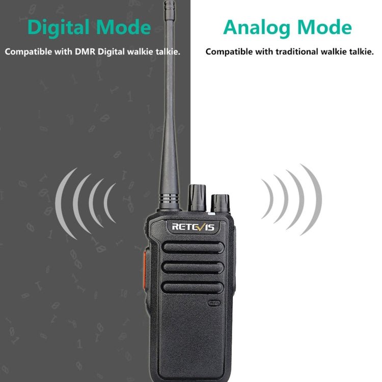 RETEVIS RT43 5W UHF 400 - 480MHz 32CHS DMR Digital Two Way Radio Handheld Walkie Talkie,, RT43,US Plug, RT43,EU Plug - ORIWHIZConsumer ElectronicsHandheld Walkie TalkieRETEVIS