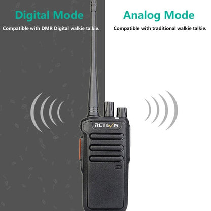 RETEVIS RT43 5W UHF 400 - 480MHz 32CHS DMR Digital Two Way Radio Handheld Walkie Talkie,, RT43,US Plug, RT43,EU Plug - ORIWHIZConsumer ElectronicsHandheld Walkie TalkieRETEVIS