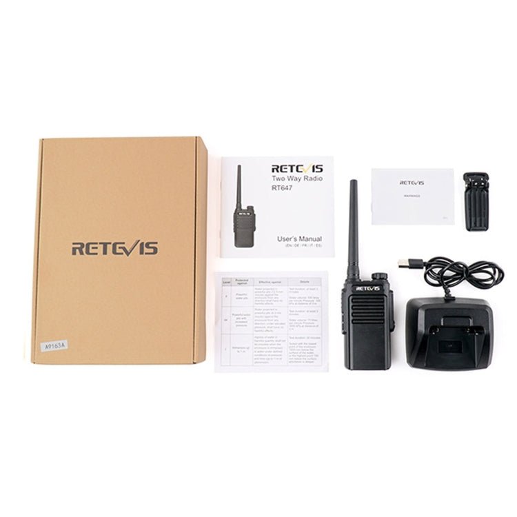 RETEVIS RT47 PMR446 16CHS IP67 Waterproof FRS Two Way Radio Handheld Walkie Talkie, EU Plug, RT47, EU Plug(Black), RT47, EU Plug(Green) - ORIWHIZConsumer ElectronicsHandheld Walkie TalkieRETEVIS