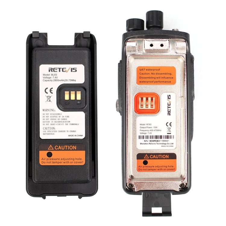 RETEVIS RT83 10W 400 - 470MHz 1024CHS Waterproof DMR Digital Dual Time Two Way Radio Walkie Talkie, GPS Version, RT83, GPS Version - ORIWHIZConsumer ElectronicsHandheld Walkie TalkieRETEVIS