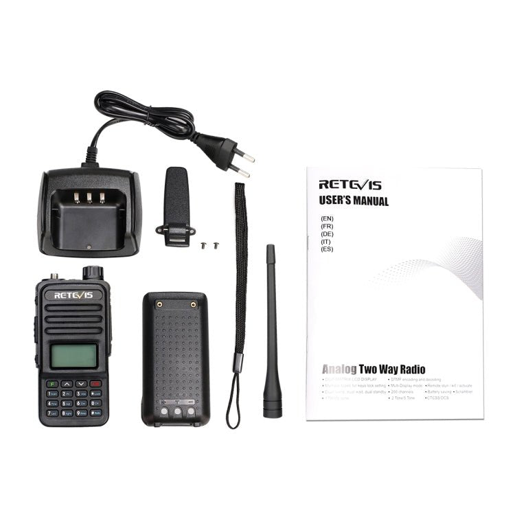 RETEVIS RT85 EU Frequency 136.000 - 174.000MHz+400.000 - 470.000MHz 200CHS Dual Band Digital Two Way Radio Handheld Walkie Talkie, RT85 EU Frequency - ORIWHIZConsumer ElectronicsHandheld Walkie TalkieRETEVIS