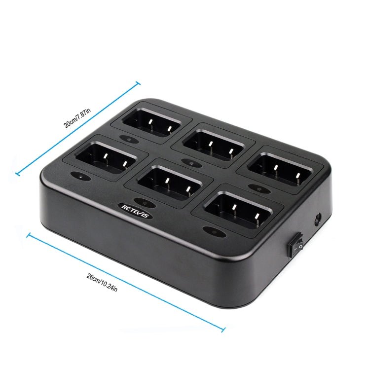 RETEVIS RTC21 Multi - function Six - Way Walkie Talkie Charger for Retevis RT21/RT24,, RTC21 EU Plug, RTC21 US Plug - ORIWHIZConsumer ElectronicsRETEVISWalkie Talkie