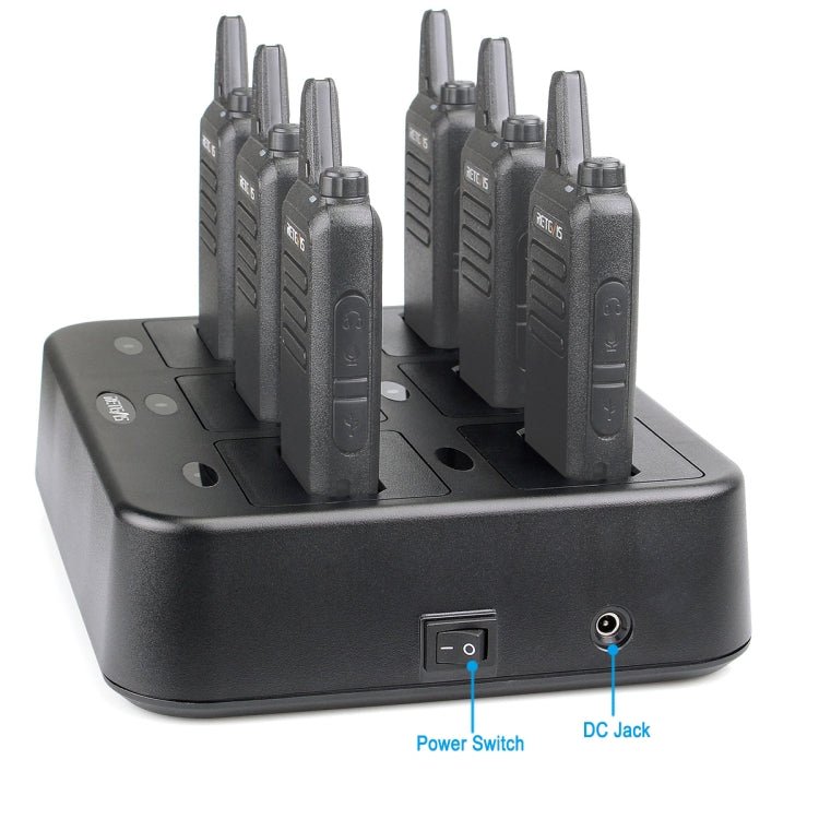 RETEVIS RTC22 Multi - function Six - Way Walkie Talkie Charger for Retevis RT22,, RTC22 EU Plug, RTC22 US Plug - ORIWHIZConsumer ElectronicsRETEVISWalkie Talkie