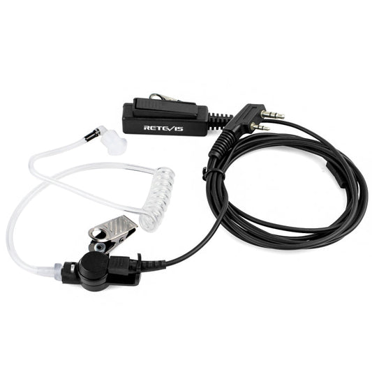 RETEVIS TK 2 Pin Long Clip Air Guide Covert Acoustic Tube Earpiece Speaker Microphone for H - 777 / RT - 5R / RT - 5RV / RT - B6, TK Long Clip - ORIWHIZConsumer ElectronicsRETEVISWalkie Talkie