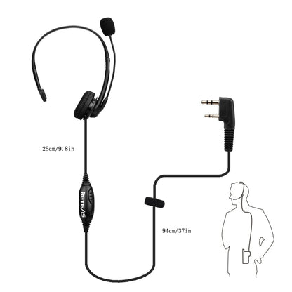 RETEVIS TK 2 Pin PTT Headphone Microphone for H - 777 / RT - 5R / RT - 5RV / RT - B6, TK - ORIWHIZConsumer ElectronicsRETEVISWalkie Talkie