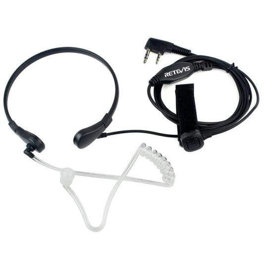 RETEVIS TK Throat PTT Covert Acoustic Tube Earphone Speaker Microphone for H - 777 / RT - 5R / RT - 5RV / RT - B6, TK Throat - ORIWHIZConsumer ElectronicsRETEVISWalkie Talkie