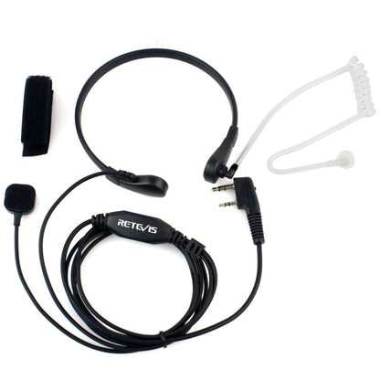 RETEVIS TK Throat PTT Covert Acoustic Tube Earphone Speaker Microphone for H - 777 / RT - 5R / RT - 5RV / RT - B6, TK Throat - ORIWHIZConsumer ElectronicsRETEVISWalkie Talkie