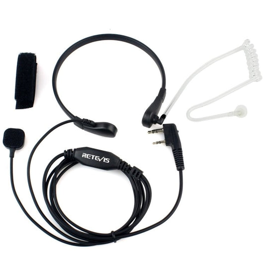 RETEVIS TK Throat PTT Covert Acoustic Tube Earphone Speaker Microphone for H - 777 / RT - 5R / RT - 5RV / RT - B6, TK Throat - ORIWHIZConsumer ElectronicsRETEVISWalkie Talkie
