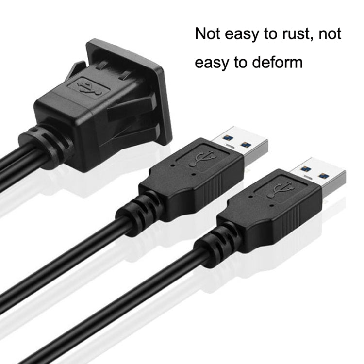 RF - 56 Dual - port USB3.0 Waterproof Cable Car Dashboard Audio Extension Line, Cable Length: 1m, Dashboard Audio Extension Line - ORIWHIZCar Replacement PartsDIY CablesIn Car