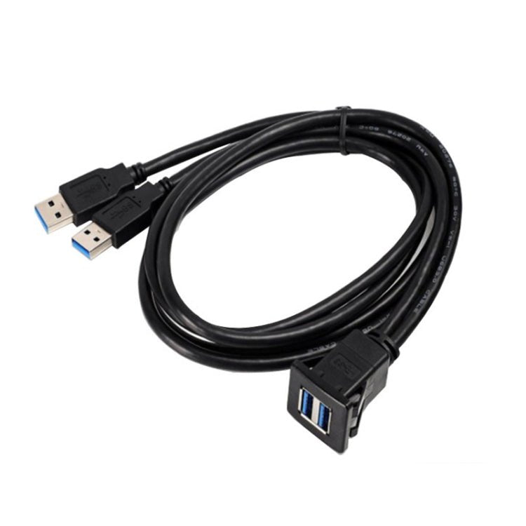 RF - 56 Dual - port USB3.0 Waterproof Cable Car Dashboard Audio Extension Line, Cable Length: 1m, Dashboard Audio Extension Line - ORIWHIZCar Replacement PartsDIY CablesIn Car
