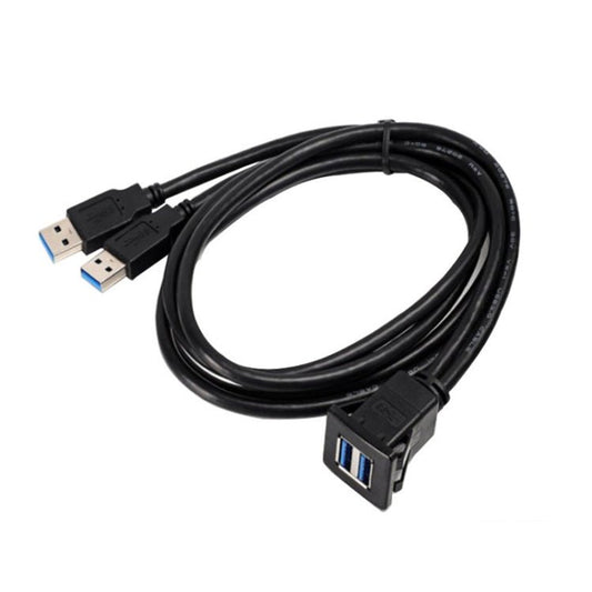 RF - 56 Dual - port USB3.0 Waterproof Cable Car Dashboard Audio Extension Line, Cable Length: 1m, Dashboard Audio Extension Line - ORIWHIZCar Replacement PartsDIY CablesIn Car