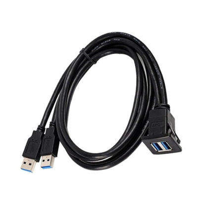 RF - 56 Dual - port USB3.0 Waterproof Cable Car Dashboard Audio Extension Line, Cable Length: 1m, Dashboard Audio Extension Line - ORIWHIZCar Replacement PartsDIY CablesIn Car