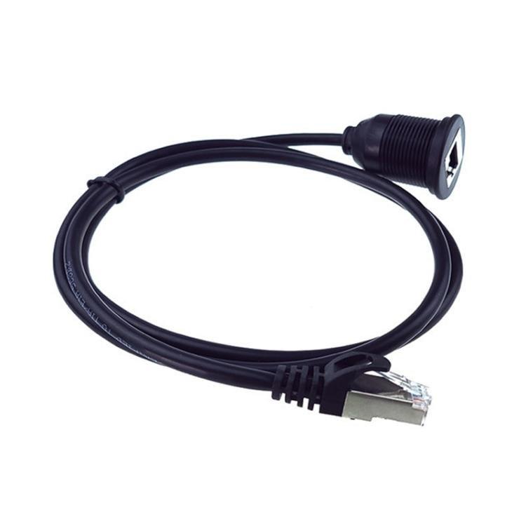 RJ45 CAT5e Ultra Category 5 Cable Round Single Port Male To Female Car Waterproof Cable, 1m RJ45 - ORIWHIZCar Replacement PartsDIY CablesIn Car