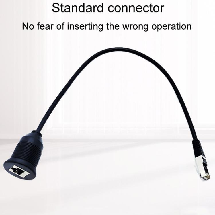 RJ45 CAT5e Ultra Category 5 Cable Round Single Port Male To Female Car Waterproof Cable, 1m RJ45 - ORIWHIZCar Replacement PartsDIY CablesIn Car