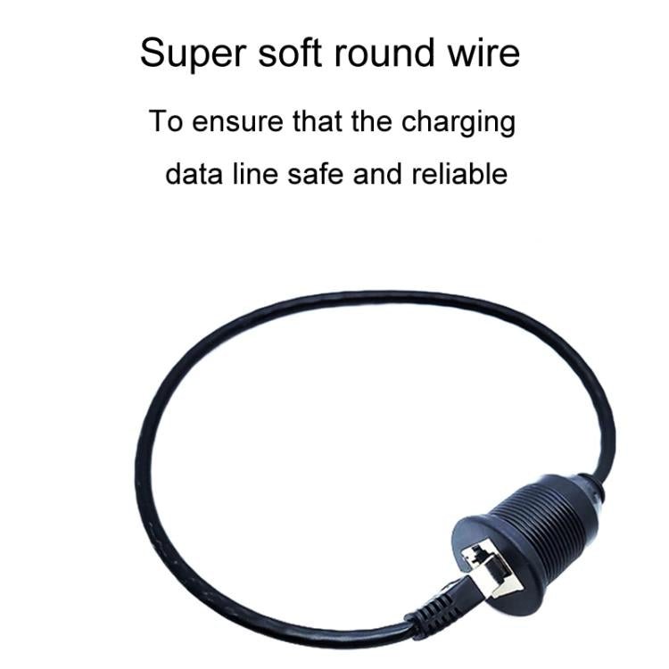 RJ45 CAT5e Ultra Category 5 Cable Round Single Port Male To Female Car Waterproof Cable, 1m RJ45 - ORIWHIZCar Replacement PartsDIY CablesIn Car
