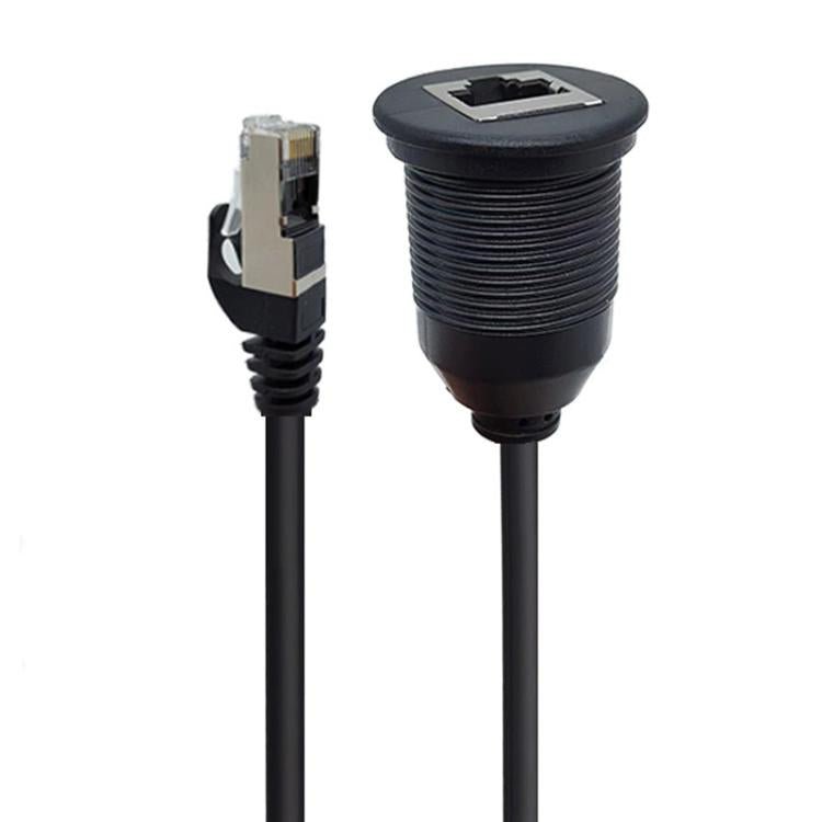 RJ45 CAT5e Ultra Category 5 Cable Round Single Port Male To Female Car Waterproof Cable, 1m RJ45 - ORIWHIZCar Replacement PartsDIY CablesIn Car