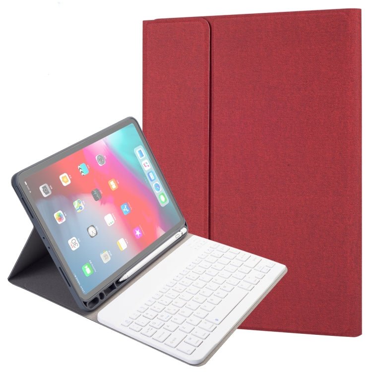 RK11 For iPad Pro 11 inch Silk Texture Detachable Plastic Bluetooth Keyboard Leather Tablet Case with Pen Slot & Stand Function - ORIWHIZApple AccessoriesiPad KeyboardiPad Keyboard For iPad Pro
