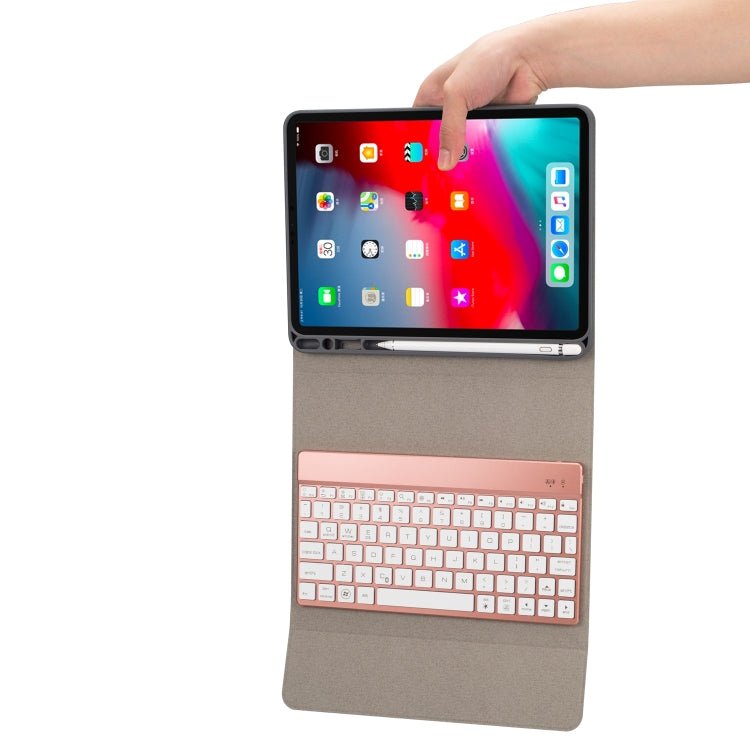 RK11A Backlight TPU Multi Color Light Bluetooth Keyboard Horizontal Flip Leather Case for iPad Pro 11 2020 / 2018 with Holder & Pen Slot - ORIWHIZApple AccessoriesiPad KeyboardiPad Keyboard Universal