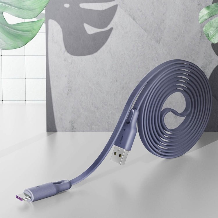 ROCK S1 5V / 2.4A USB - C / Type - C Charging + Data Synchronization TPE Flat Shape Data Cable, Cable Length: 1m, USB - C / Type - C - ORIWHIZ