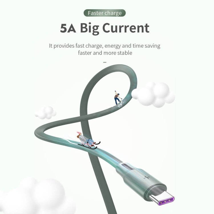 ROCK S1 5V / 2.4A USB - C / Type - C Charging + Data Synchronization TPE Flat Shape Data Cable, Cable Length: 1m, USB - C / Type - C - ORIWHIZ