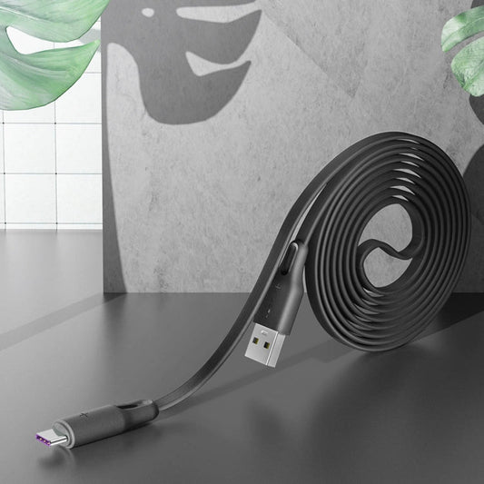ROCK S1 5V / 2.4A USB - C / Type - C Charging + Data Synchronization TPE Flat Shape Data Cable, Cable Length: 1m, USB - C / Type - C - ORIWHIZ