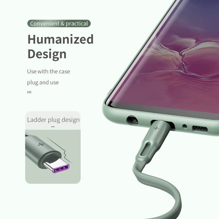 ROCK S1 5V / 2.4A USB - C / Type - C Charging + Data Synchronization TPE Flat Shape Data Cable, Cable Length: 1m, USB - C / Type - C - ORIWHIZ