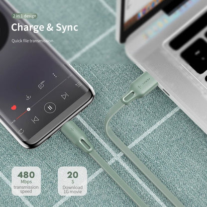 ROCK S1 5V / 2.4A USB - C / Type - C Charging + Data Synchronization TPE Flat Shape Data Cable, Cable Length: 1m, USB - C / Type - C - ORIWHIZ