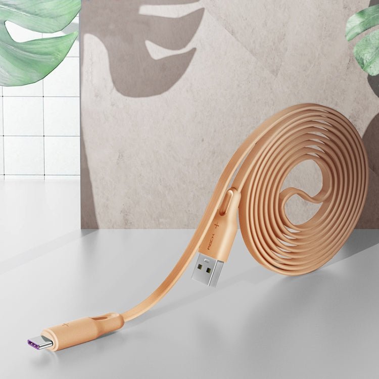 ROCK S1 5V / 2.4A USB - C / Type - C Charging + Data Synchronization TPE Flat Shape Data Cable, Cable Length: 1m, USB - C / Type - C - ORIWHIZ