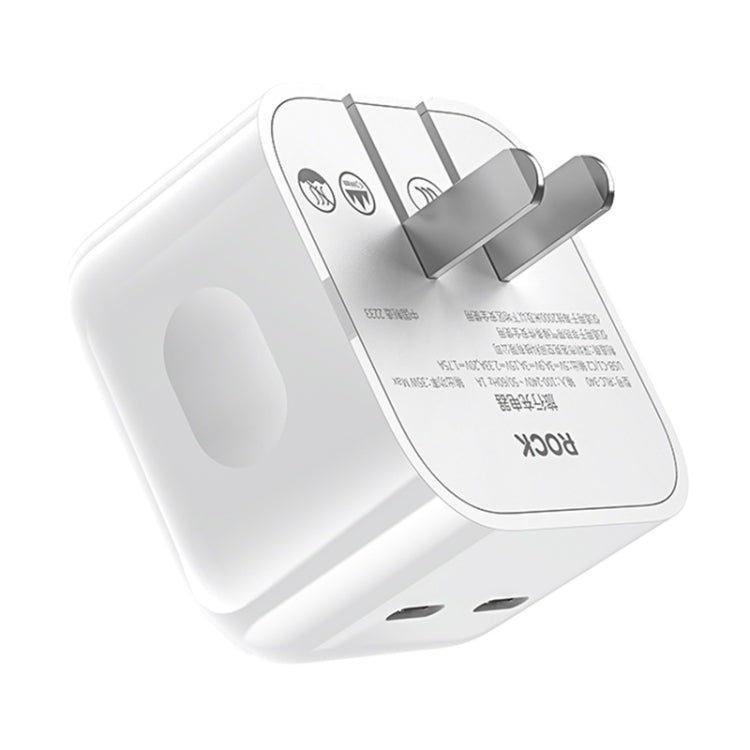 ROCK T58 35W Dual USB - C / Type - C Ports PD Charger, CN Plug, CN Plug - ORIWHIZ